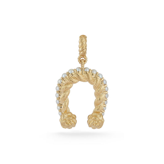 Leona Pearl Horseshoe Charm