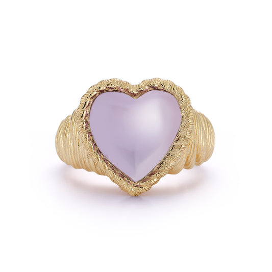 Leona Rose de France Amethyst Heart Cocktail Ring