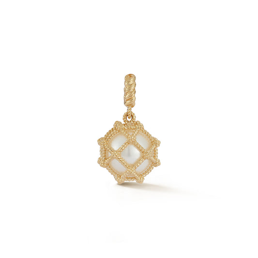 Leona Basket Charm in Pearl