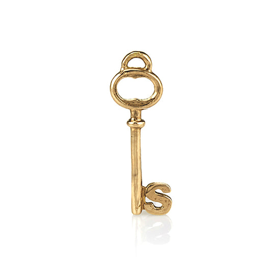 Initial Key Stud Earring